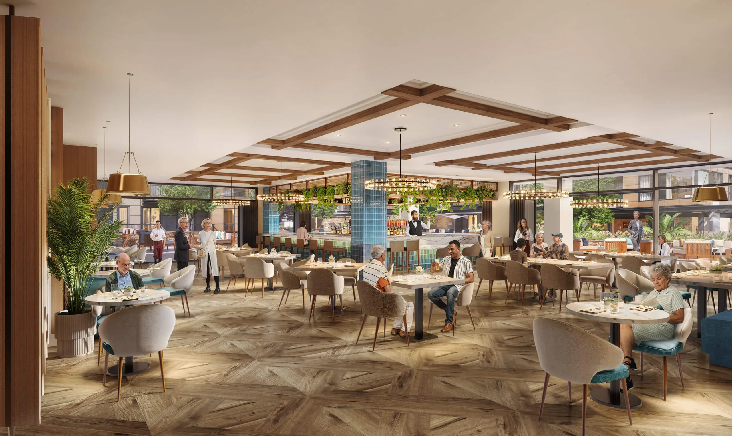 Rendering of dining room at Livelle
